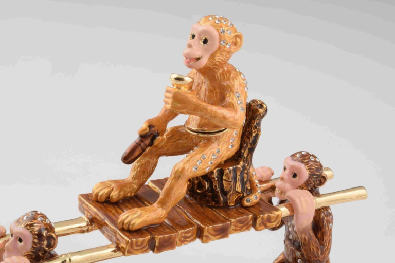 monkey carrying a box